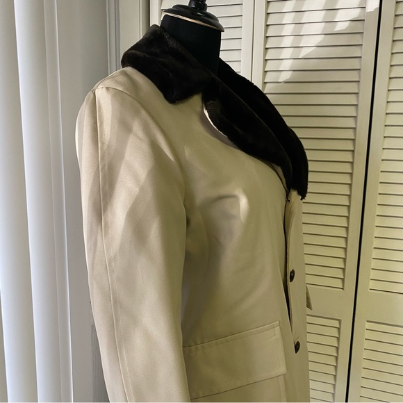 VINTAGE Faux Fur Lined Pea Coat JC Penny The Mens Shop Size 42 Regular USA - Picture 3 of 6